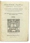 PERNUMIA, GIOVANNI PAOLO. Philosophia naturalis ordine definitivo tradita quid a nullo hactens factum est. 1570